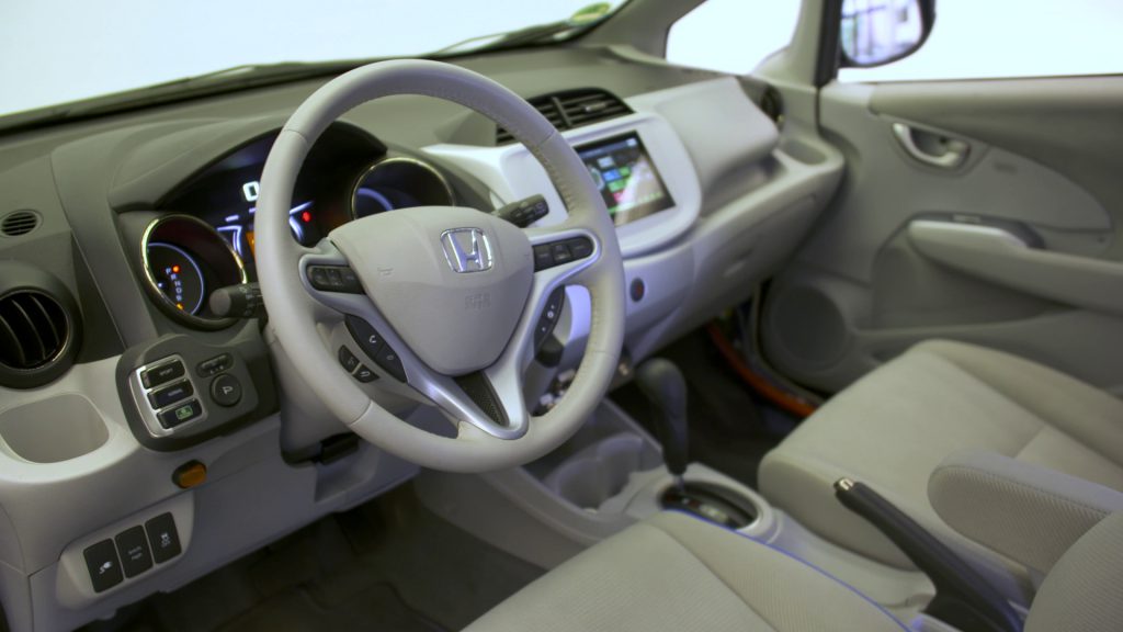 Picture of the interior of the fully functioning QUIET demonstrator vehicle.